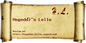 Hegedűs Lelle névjegykártya