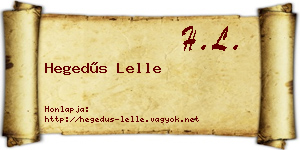Hegedűs Lelle névjegykártya